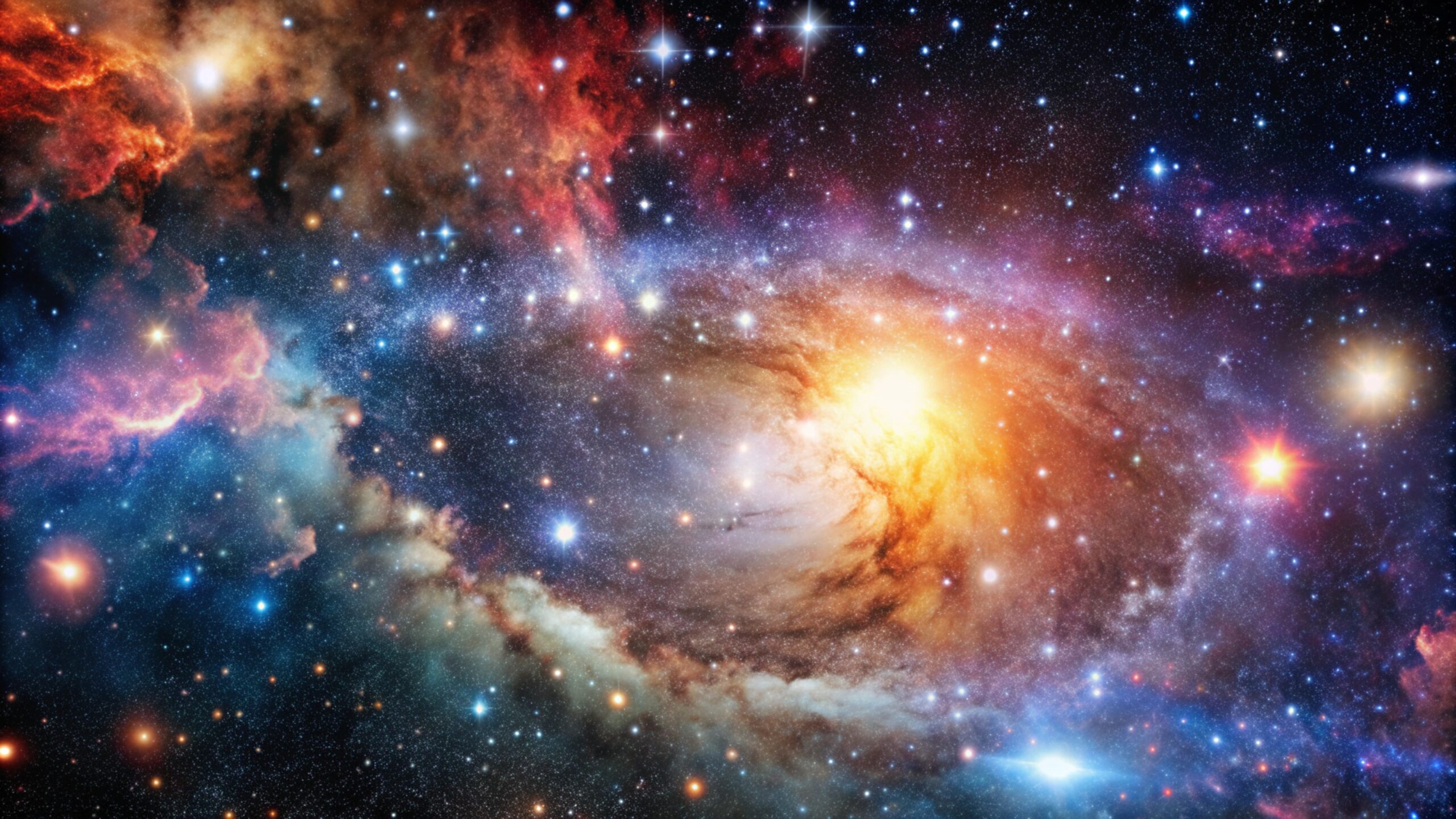 A war between two galaxies continues in the depths of the universe